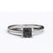 Solitaire Gold Engagement Ring with 0.35ct Princess Cut Black Onyx- 01SG04O